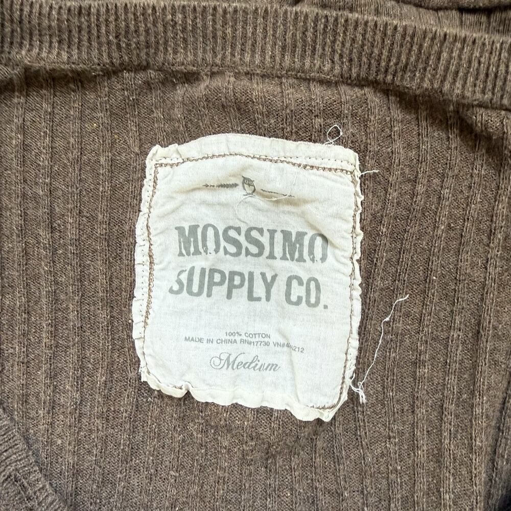 Mossimo Y2k Womens Size M Ivory Long Fitted Ribbed Henley Top Bella Swan Elena - Picture 4 of 4